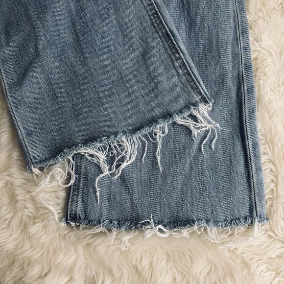 Maurices Goldie Cheeky Slim Boot High Rise Jeans 16W (37x30) Blue Distressed - Picture 8 of 9